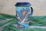 Load image into Gallery viewer, Redwood Days Carved Handled Travel Mug, 18 oz
