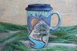 Load image into Gallery viewer, Redwood Days Carved Handled Travel Mug, 18 oz
