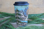 Load image into Gallery viewer, Redwood Days Carved Handled Travel Mug, 18 oz
