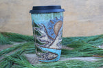 Load image into Gallery viewer, Redwood Days Carved Handled Travel Mug, 18 oz
