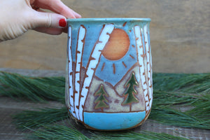 Birch Trees and Evergreens Utensil Jar