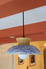 Load image into Gallery viewer, Pendant Light, Blue Splatter and Honey Gold
