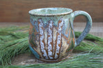 Load image into Gallery viewer, Birch Trees and Evergreen Days Mug, 19 oz
