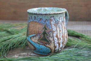 Birch Trees and Evergreen Days Mug, 19 oz