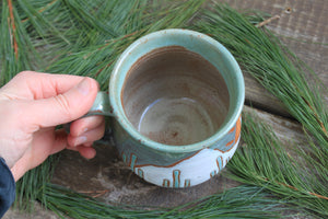 Snowy Desert Mountain Sunset Mug, 18 oz