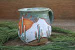 Load image into Gallery viewer, Snowy Desert Mountain Sunset Mug, 18 oz
