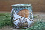 Load image into Gallery viewer, Snowy Cabin Forest Days Carved Mug, 19 oz

