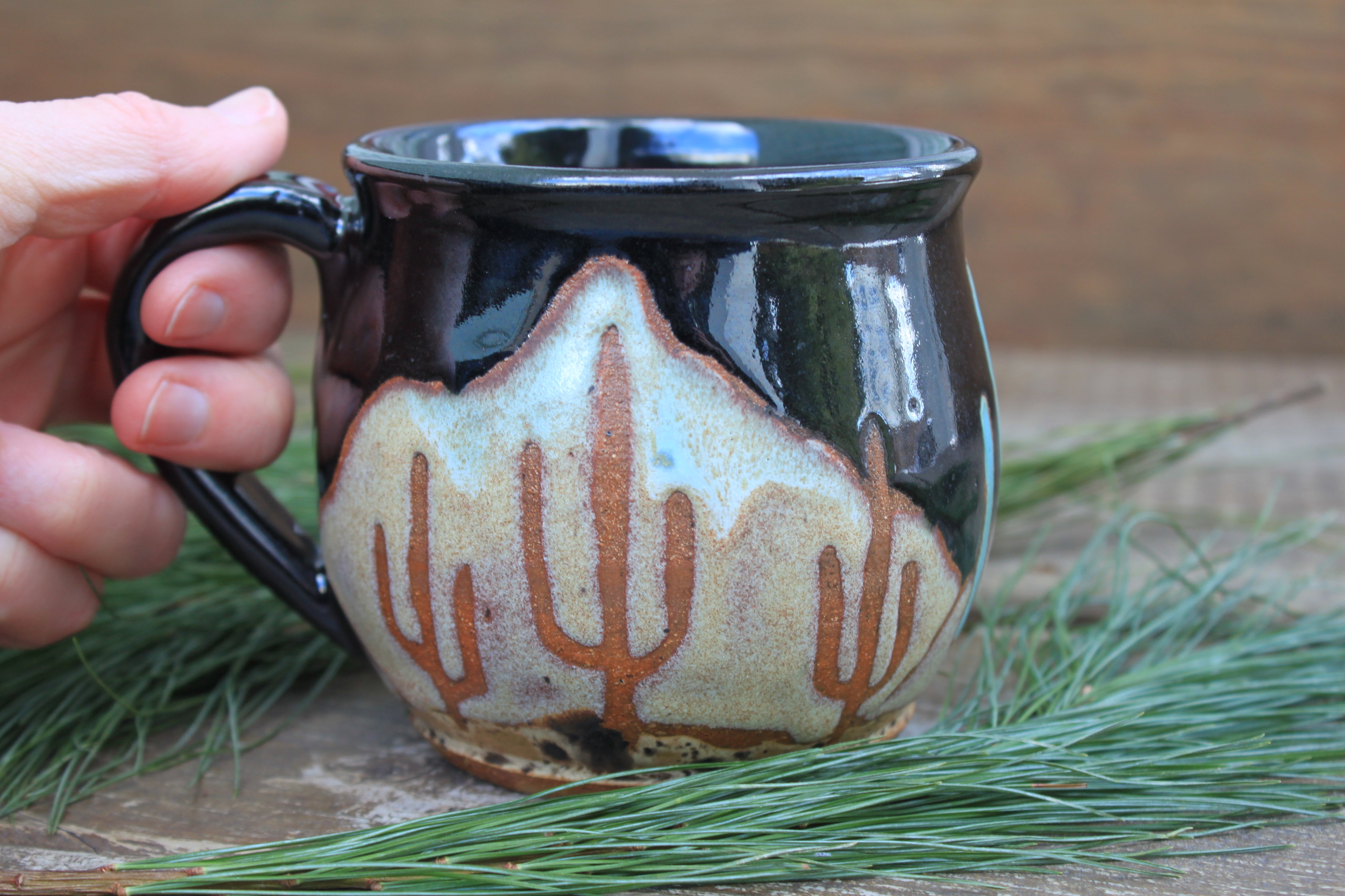 Desert Dark Nights Mountain Mug, 18 oz