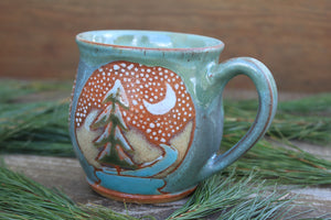 Evergreen Forest Snow Globe Dreams Mug, 16 oz