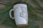 Load image into Gallery viewer, Snowy Foliage Carved Handled Travel Mug, 16 oz
