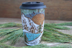 Load image into Gallery viewer, Snowy Cabin Forest Days Carved Handled Travel Mug, 17 oz
