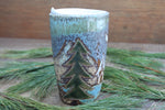 Load image into Gallery viewer, Cabin Forest Nights Carved Handled Carved Travel Mug, 15 oz
