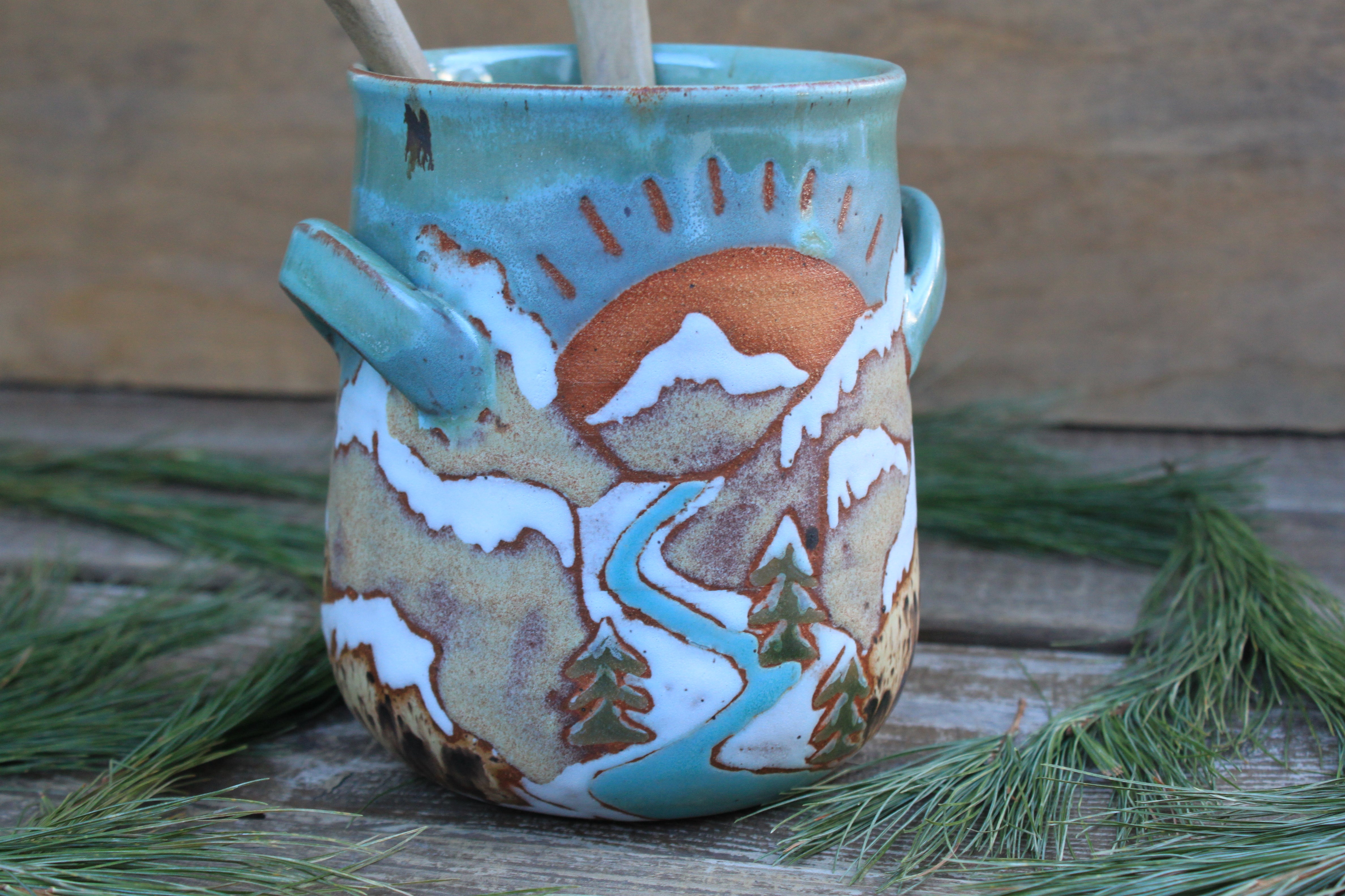Winter in Zion Utensil Jar