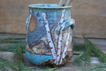 Load image into Gallery viewer, Birch Trees and Evergreens Utensil Jar
