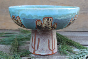 Butte-iful Desert Days Pedestal Bowl