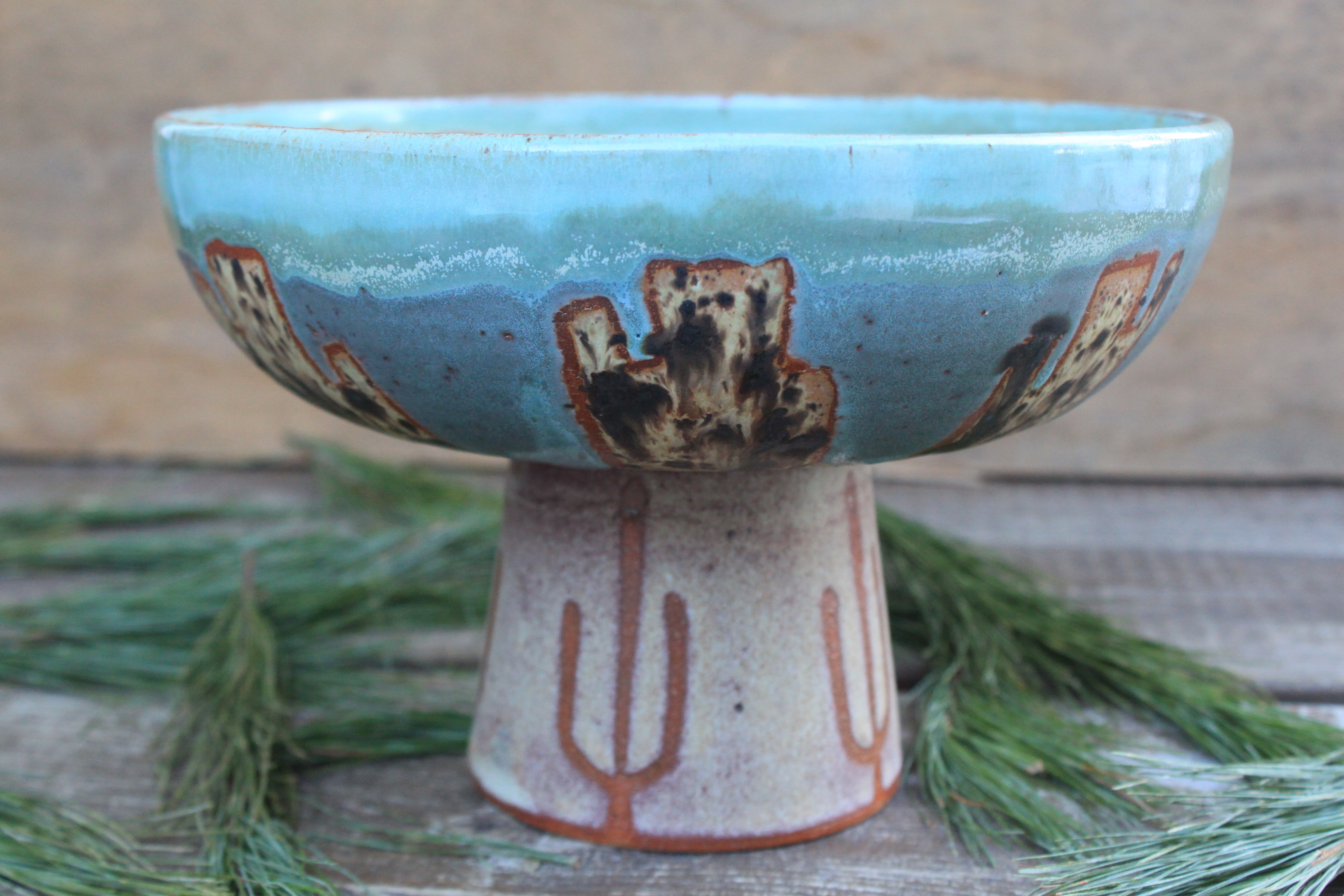 Butte-iful Desert Days Pedestal Bowl