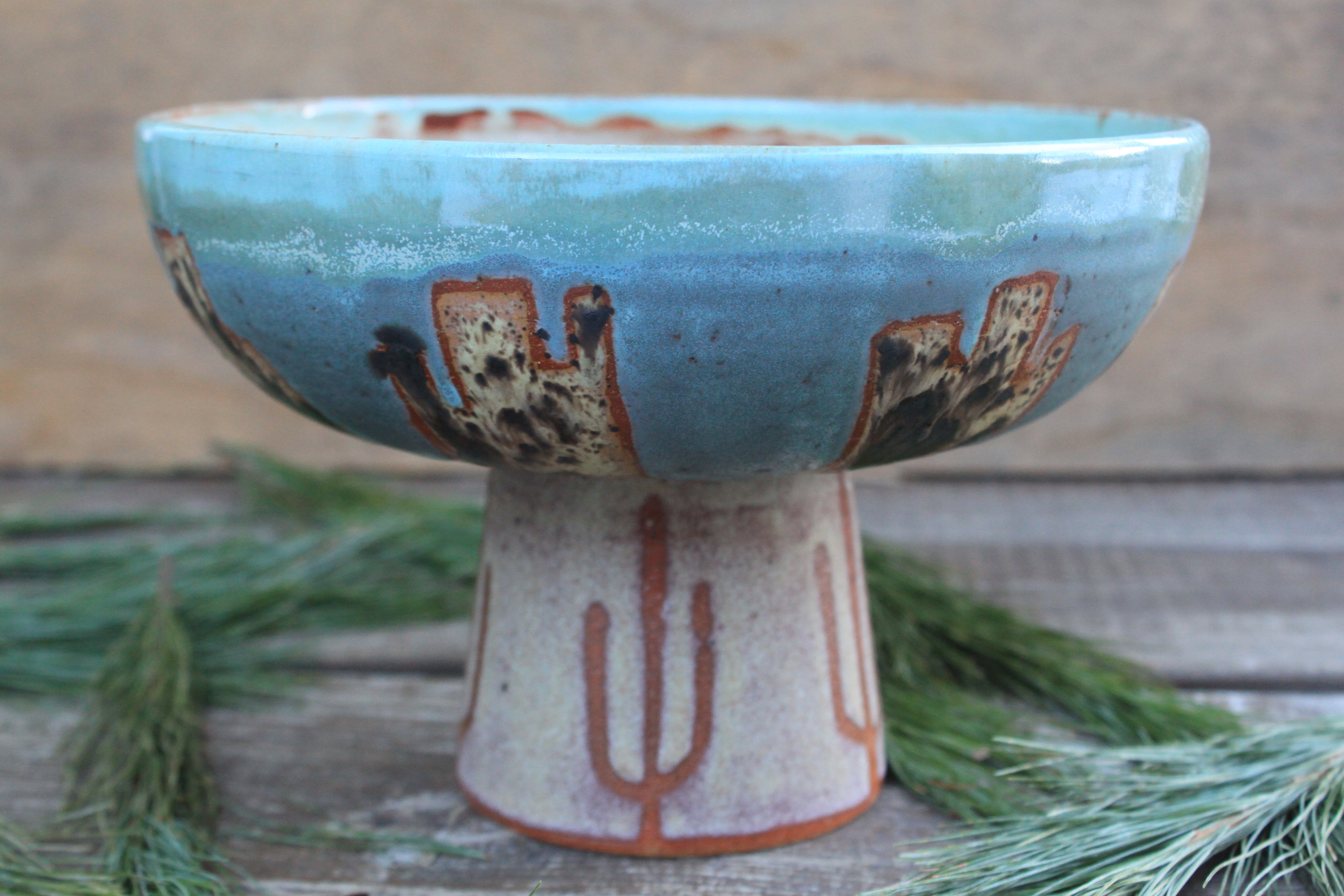 Butte-iful Desert Days Pedestal Bowl