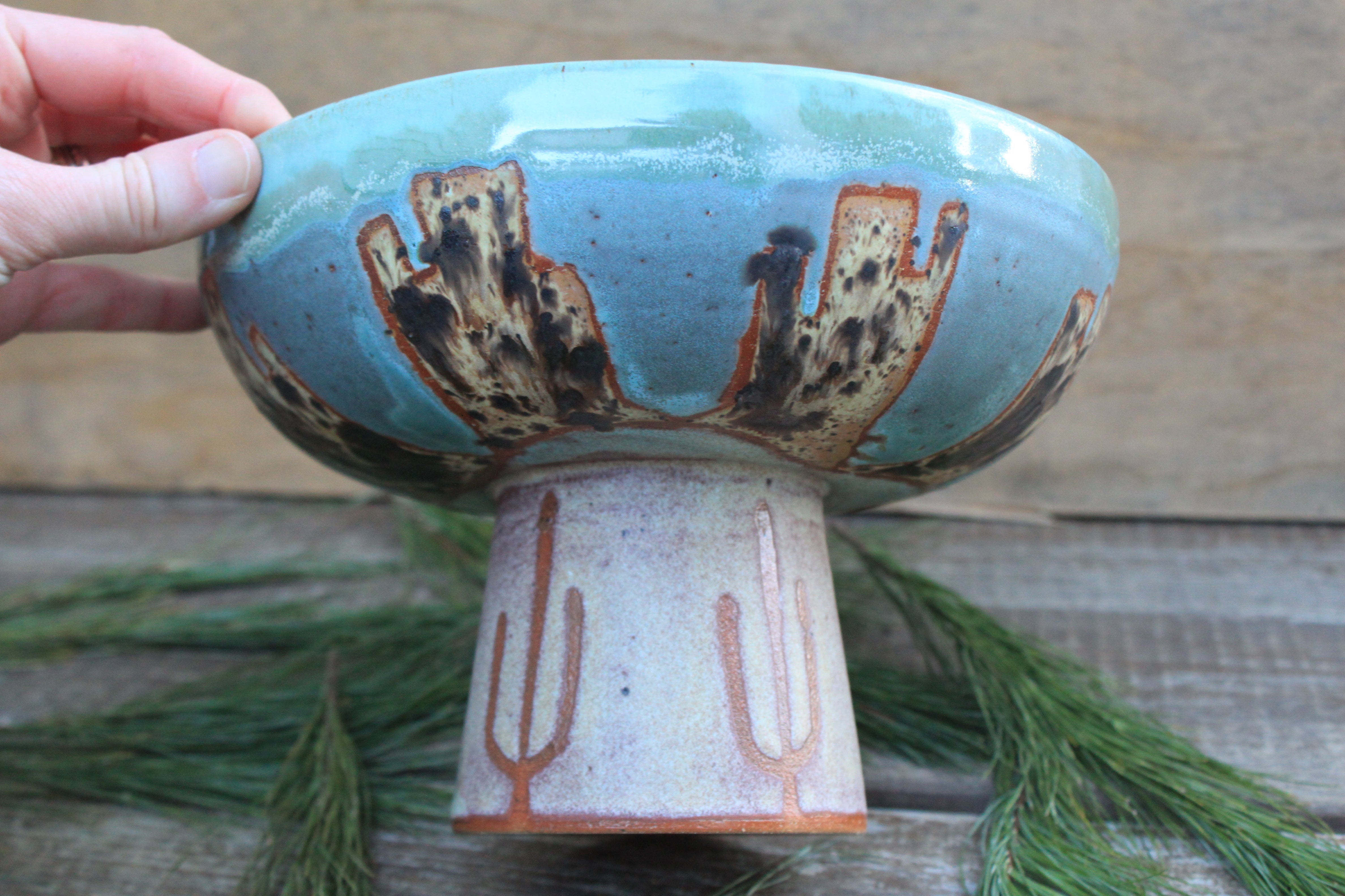 Butte-iful Desert Days Pedestal Bowl