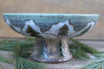 Load image into Gallery viewer, Evergreens and Glacial Lake Days Pedestal Bowl
