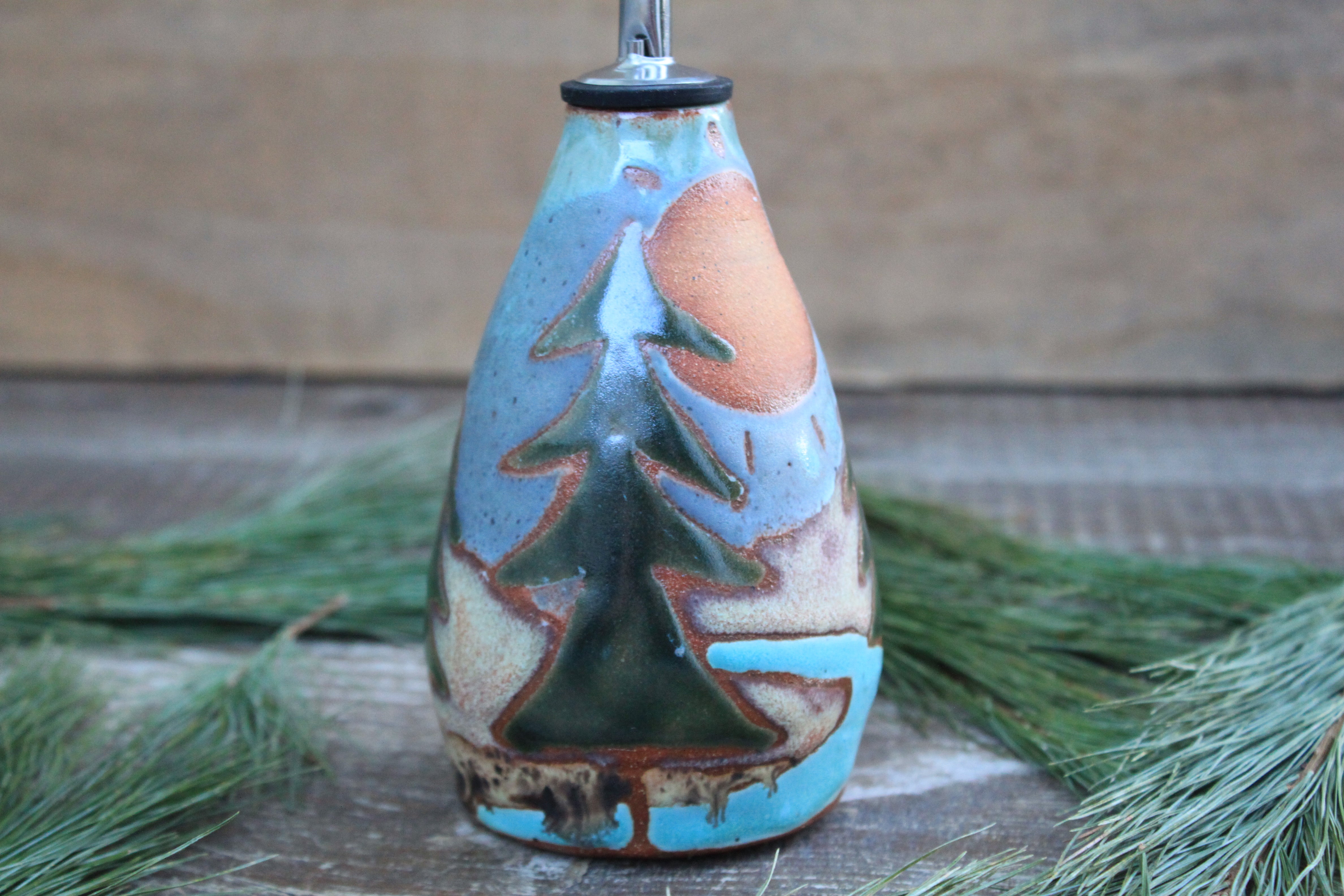 Sequoia Turquoise River Days Olive Oil Cruet, 10 oz