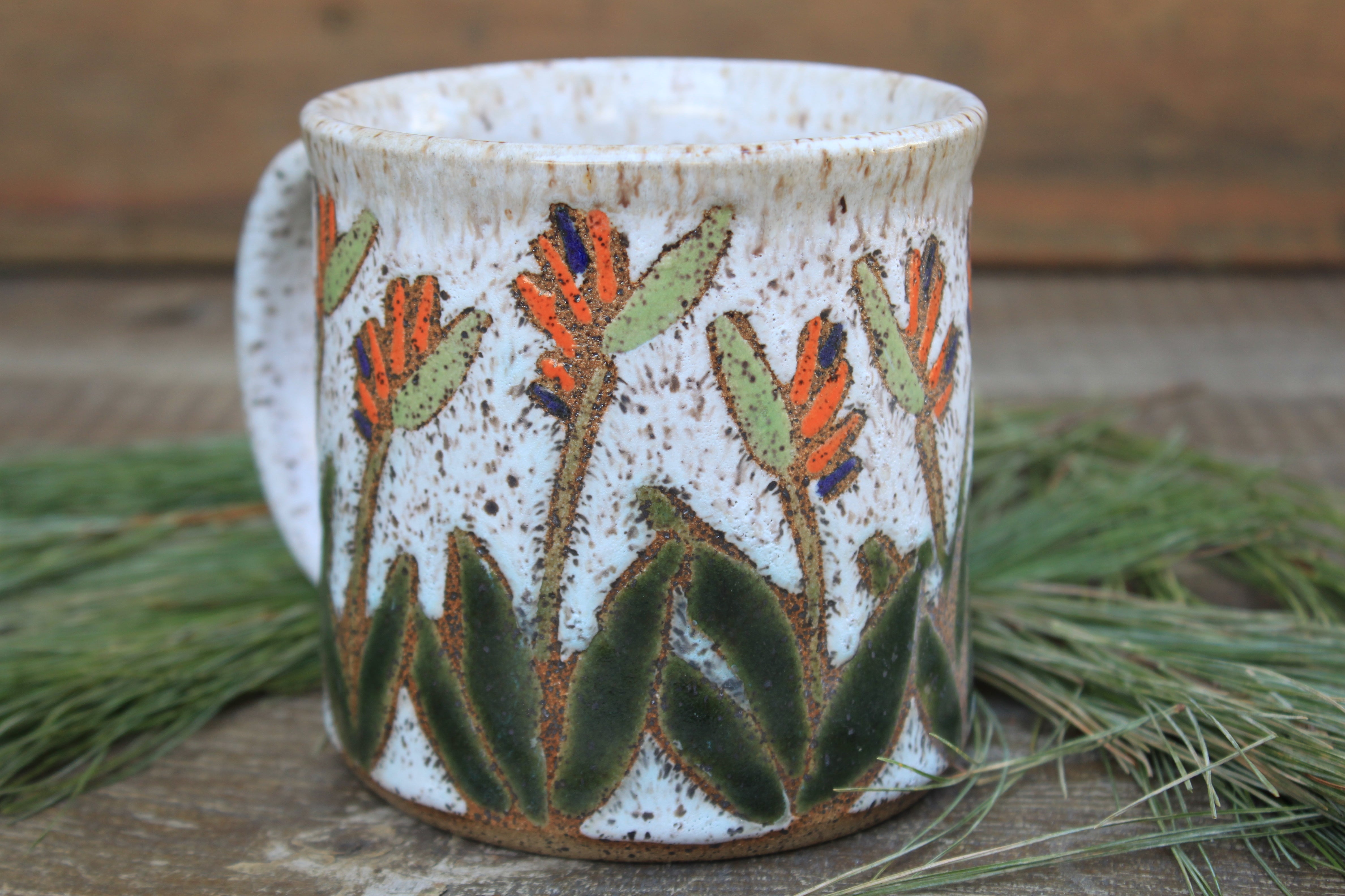 Tropical Bird of Paradise Mug, 18 oz