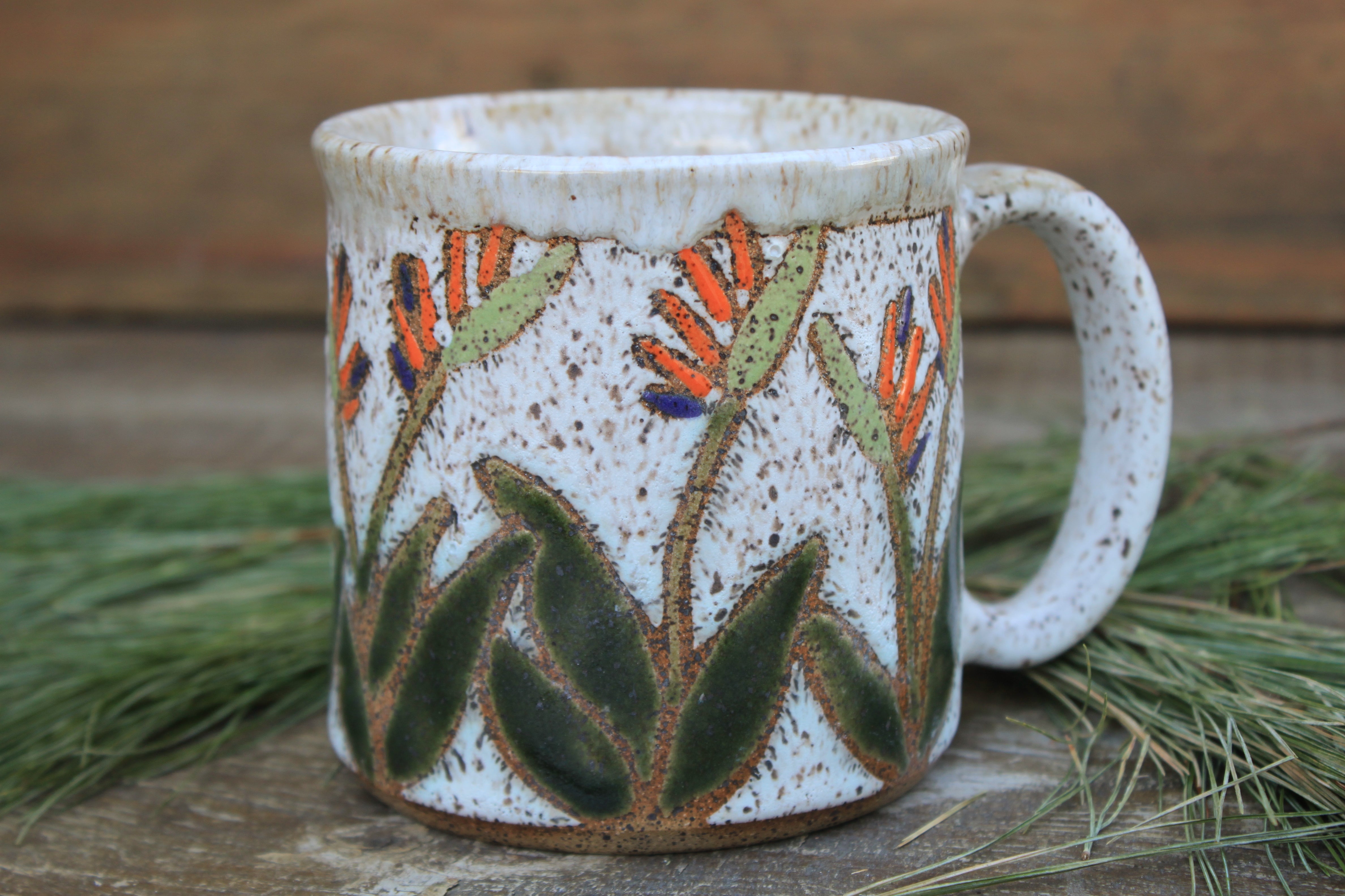 Tropical Bird of Paradise Mug, 18 oz