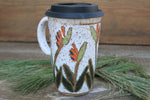 Load image into Gallery viewer, Tropical Bird of Paradise Handled Travel Mug, 16 oz
