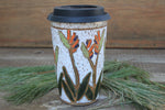 Load image into Gallery viewer, Tropical Bird of Paradise Handled Travel Mug, 16 oz
