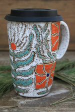 Load image into Gallery viewer, Retro Flower Power Travel Mug, 17 oz
