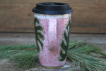 Load image into Gallery viewer, Monstera Madness Carved Travel Mug, 17 oz
