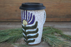 Retro Flower Power Travel Mug, 17 oz
