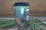 Load image into Gallery viewer, Tulip Fields and Sun Showers Carved Travel Mug, 18 oz
