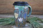 Load image into Gallery viewer, Tulip Fields and Sun Showers Carved Travel Mug, 18 oz
