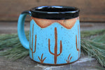 Load image into Gallery viewer, Turquoise Desert Mountain Mug, 15 oz
