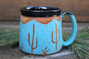 Turquoise Desert Mountain Mug, 15 oz