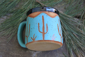 Turquoise Desert Mountain Mug, 15 oz