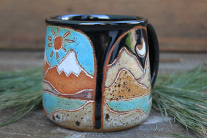 Coastal Views Carved Mug, 16 oz