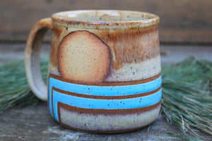 Retro Horizon Sunset Line Mug, 16 oz