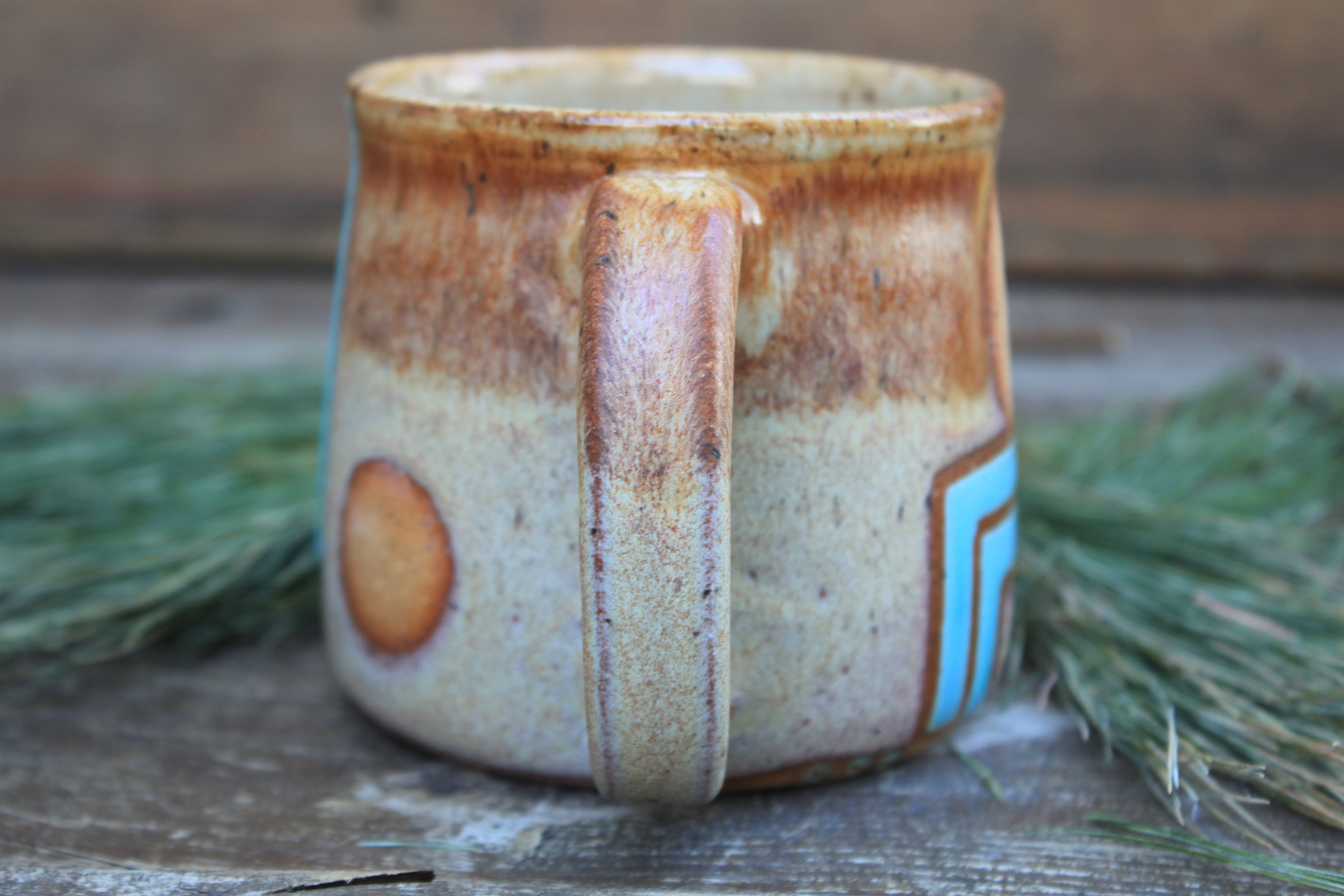 Retro Horizon Sunset Line Mug, 16 oz