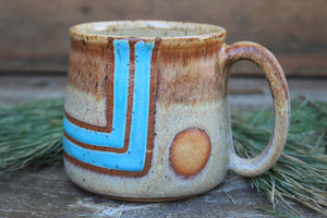 Retro Horizon Sunset Line Mug, 16 oz