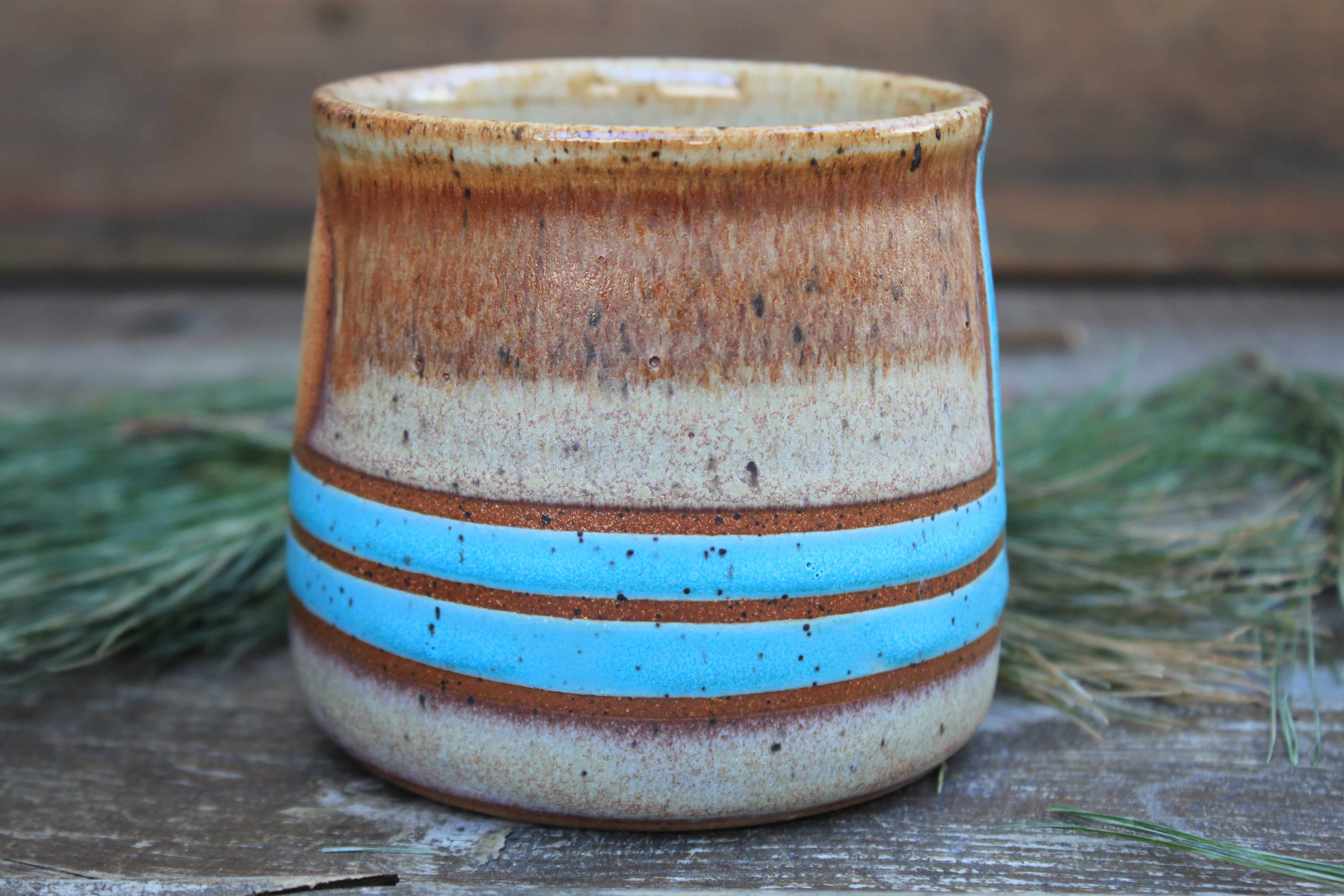 Retro Horizon Sunset Line Mug, 16 oz