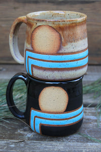 Retro Horizon Sunset Line Mug, 16 oz
