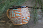 Load image into Gallery viewer, Retro Flower Power Carved Mug, 15 oz
