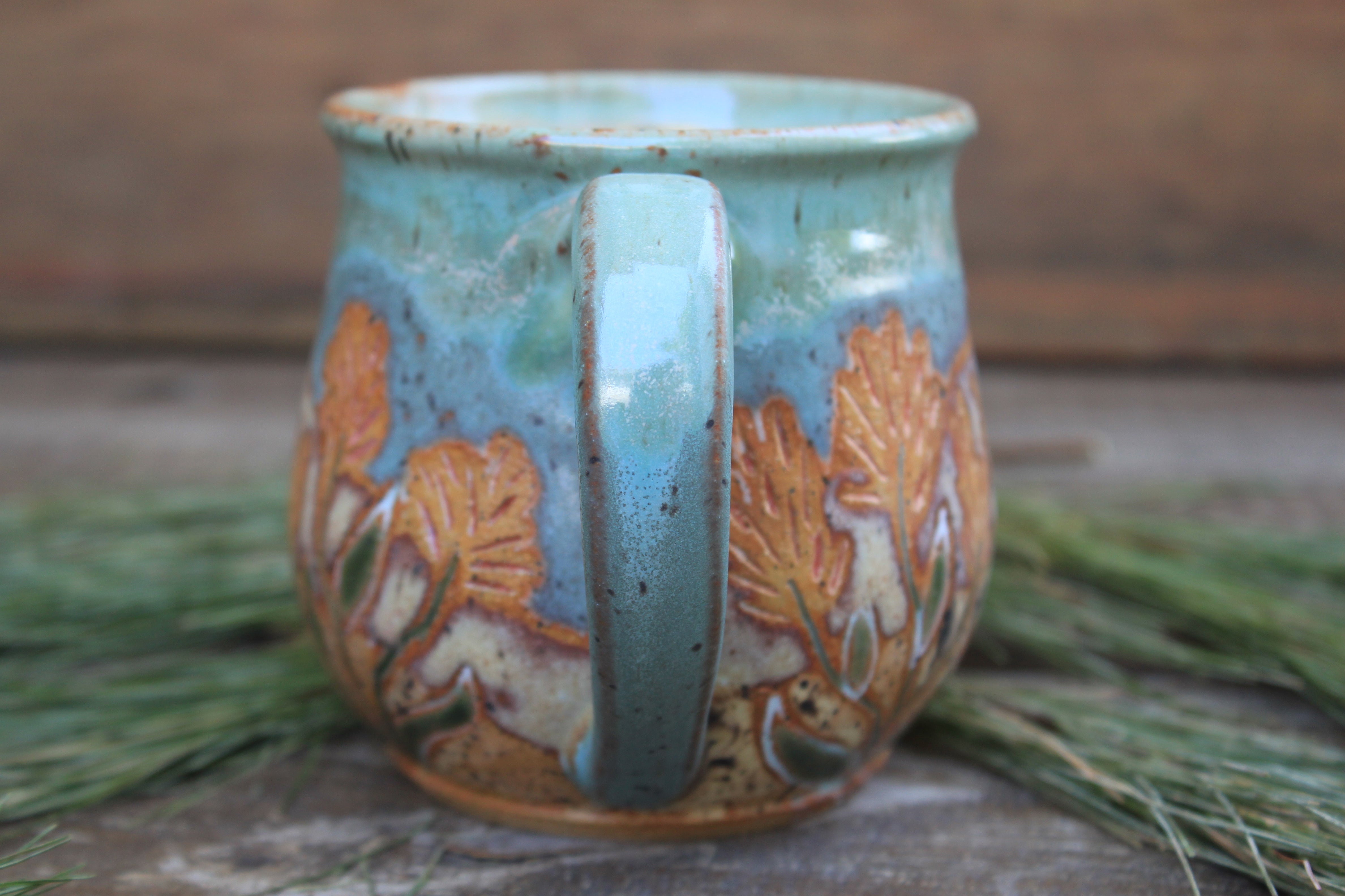 Wildflower Fields and Glacial Lake Days Carved Mug, 16 oz