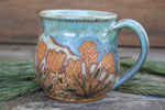 Load image into Gallery viewer, Wildflower Fields and Glacial Lake Days Carved Mug, 16 oz
