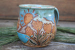Load image into Gallery viewer, Wildflower Fields and Glacial Lake Days Carved Mug, 16 oz
