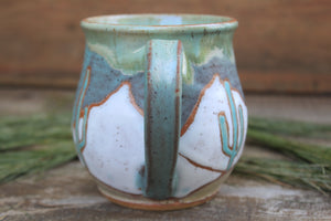 Snowy Desert Mountain Sunset Mug, 18