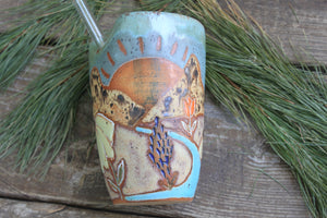 Wildflower Fields and Rolling River Sunset Straw Cup, 15 oz