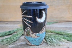Acadia National Park Coastal Views Carved Handled Travel, 16 oz