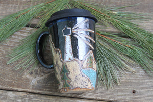 Acadia National Park Coastal Views Carved Handled Travel, 16 oz